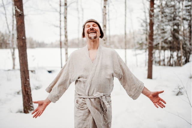 Turvesaunan jälkeen olo on hyvä.
